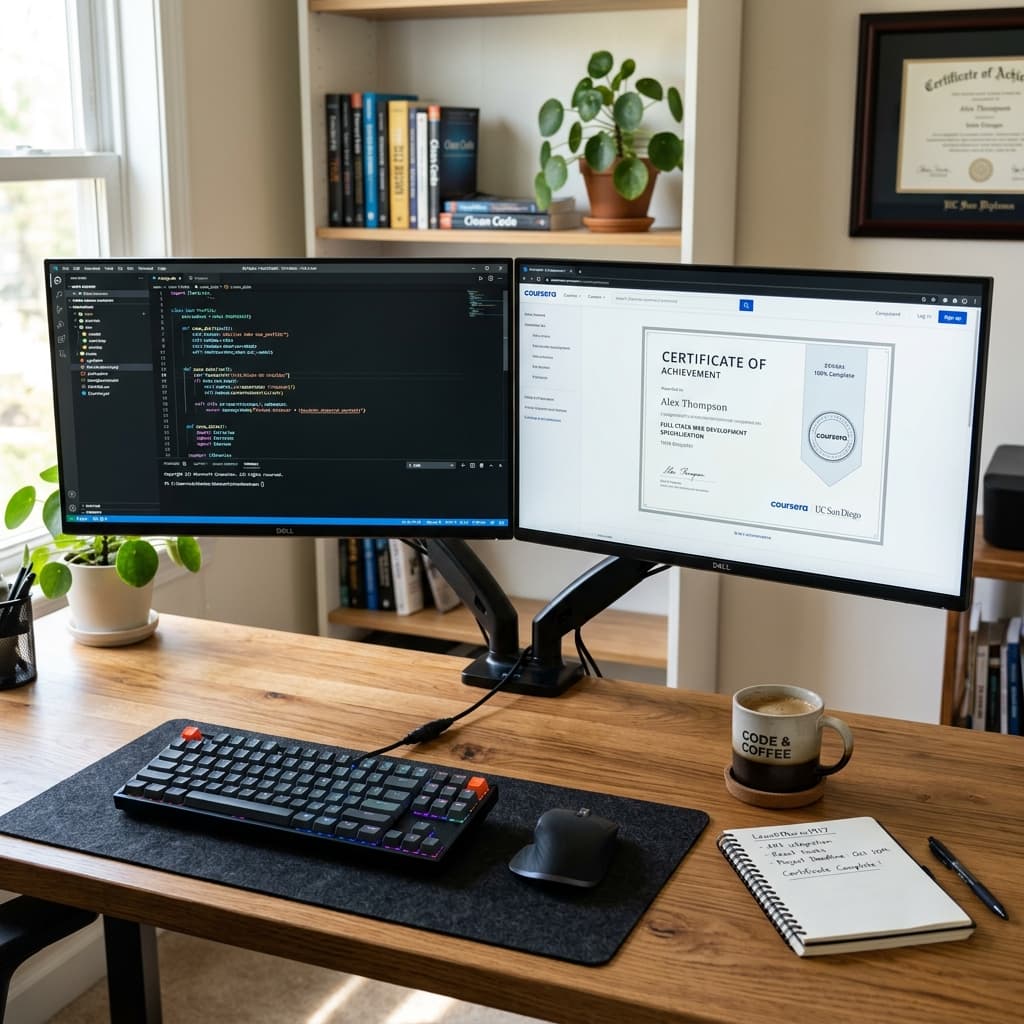 Professional Dual Monitor Setup